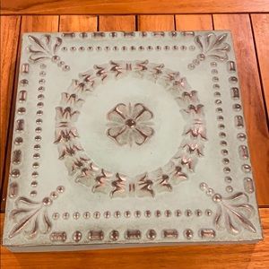 Tin sign, teal color